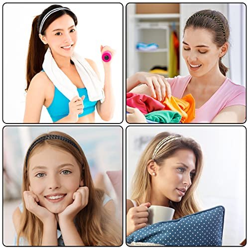 Jutom 6 Pcs Boho Braided Elastic Headbands for Women – No Slip Stretchy Headbands, Strand Plaited Hair Band, Hippie Hair Accessory Gift - görsel 8