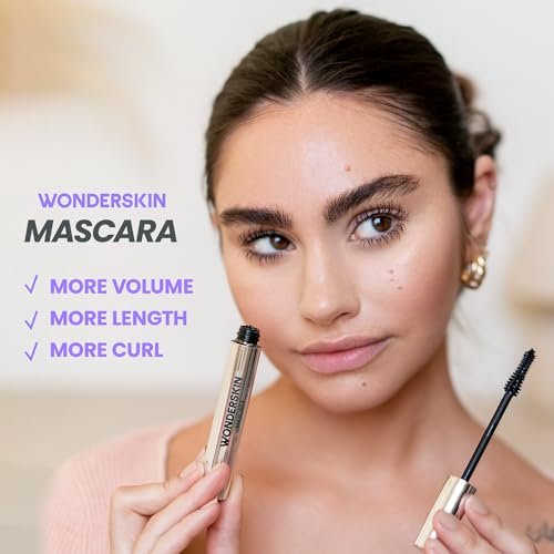 Wonderskin Mascara - Black Volumizing & Lengthening Mascara for Dramatic Lashes, Smudge Proof, 0.34 Fl Oz - görsel 8