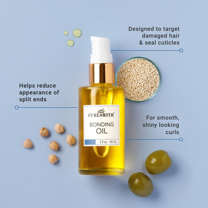 CURLSMITH Bonding Oil – Lightweight Finishing Oil for All Hair Types, 60ml (2 fl oz) Avelisse