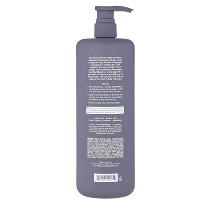 Kristin Ess Hair The One Purple Conditioner - Toning for Blonde, Silver, and Gray Hair - Neutralizes Brass & Yellow Tones - Moisturizing & Keratin Safe - 33.8 fl oz Avelisse