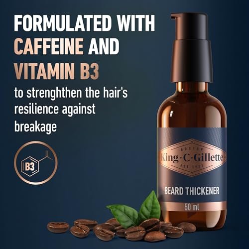 King C. Gillette Beard Thickener with Vitamin B Complex & Caffeine, 1.7 oz - görsel 10