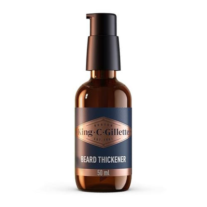 King C. Gillette Beard Thickener with Vitamin B Complex & Caffeine, 1.7 oz