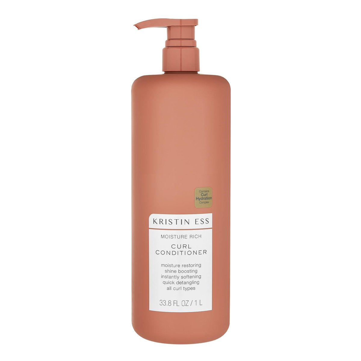 Kristin Ess Hair Moisture Rich Curl Conditioner - 33.8 fl oz - Vegan, Sulfate, Paraben & Silicone Free - Color & Keratin Safe Avelisse
