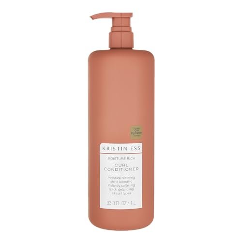 Kristin Ess Hair Moisture Rich Curl Conditioner - 33.8 fl oz - Vegan, Sulfate, Paraben & Silicone Free - Color & Keratin Safe Avelisse