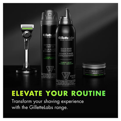 Gillette Labs Quick Rinse Lightweight Shave Foam for Men, 8.1 oz – Skin-Protecting Shaving Foam