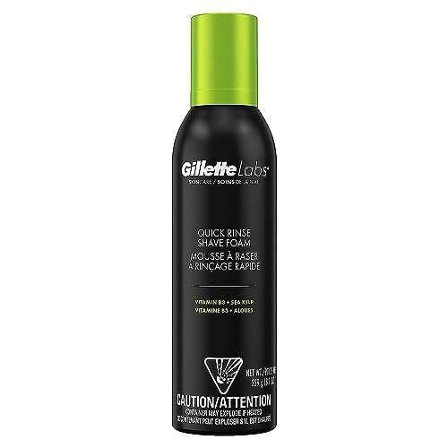 Gillette Labs Quick Rinse Lightweight Shave Foam for Men, 8.1 oz – Skin-Protecting Shaving Foam - görsel 1