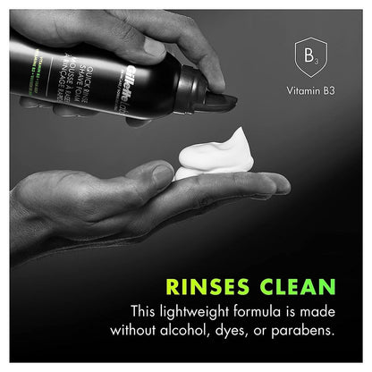 Gillette Labs Quick Rinse Lightweight Shave Foam for Men, 8.1 oz – Skin-Protecting Shaving Foam