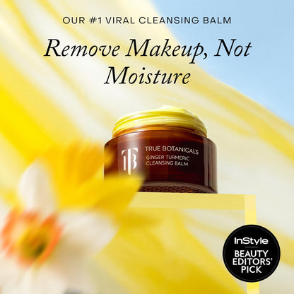 True Botanicals Ginger Turmeric Cleansing Balm – Natural Hydrating Facial Cleanser & Makeup Remover for Dry & Sensitive Skin (3.4 oz) Avelisse