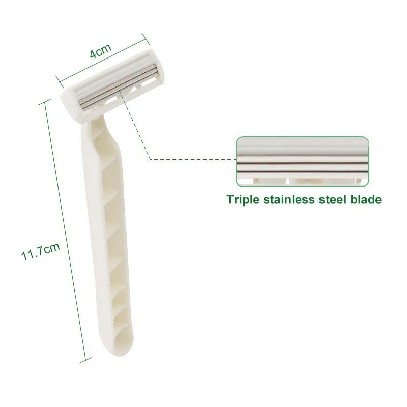 Crazors 3-Blade Disposable Razors for Men & Women – 8-Pack Single-Use Body & Face Shaver – Eco-Friendly Travel-Size Toiletries Avelisse