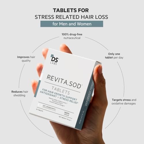 DS Labs Revita.SOD Hair Support Tablets - Daily Hair Wellness Supplement with Superoxide Dismutase, Zinc & Ashwagandha, for Men & Women, 30 Tablets Avelisse