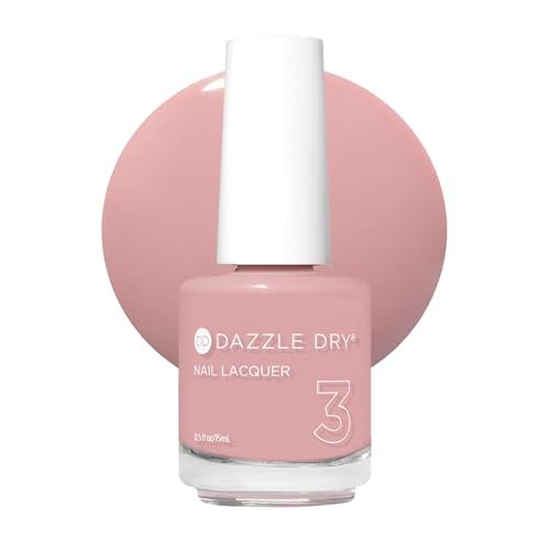 Dazzle Dry Nail Lacquer (Step 3) - Less is Mauve - Full Coverage Light Blushing Mauve Nail Polish (0.5 fl oz) Avelisse