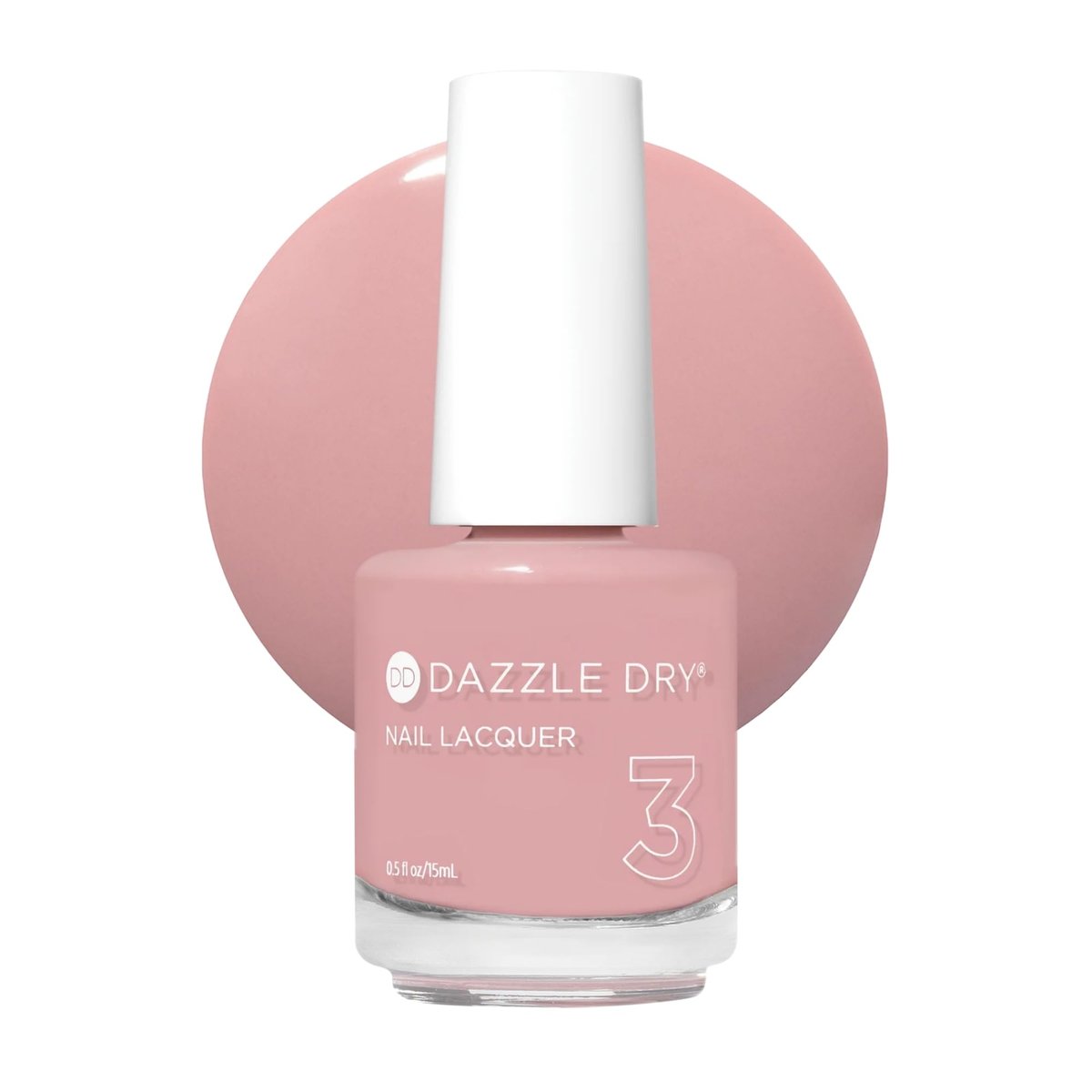 Dazzle Dry Nail Lacquer (Step 3) - Less is Mauve - Full Coverage Light Blushing Mauve Nail Polish (0.5 fl oz) Avelisse