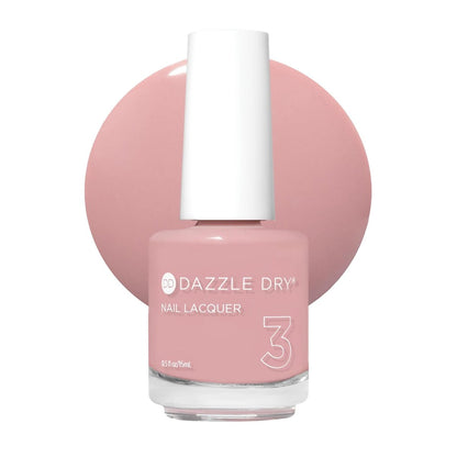 Dazzle Dry Nail Lacquer (Step 3) - Less is Mauve - Full Coverage Light Blushing Mauve Nail Polish (0.5 fl oz) Avelisse