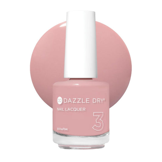 Dazzle Dry Nail Lacquer (Step 3) - Less is Mauve - Full Coverage Light Blushing Mauve Nail Polish (0.5 fl oz) Avelisse
