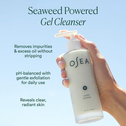 OSEA Ocean Cleanser 5 oz - Nourishing Mineral-Rich Facial Cleansing Gel - Gentle Face Wash for Clean Beauty - Vegan & Cruelty-Free Avelisse