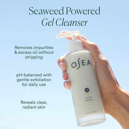 OSEA Ocean Cleanser 5 oz - Nourishing Mineral-Rich Facial Cleansing Gel - Gentle Face Wash for Clean Beauty - Vegan & Cruelty-Free Avelisse