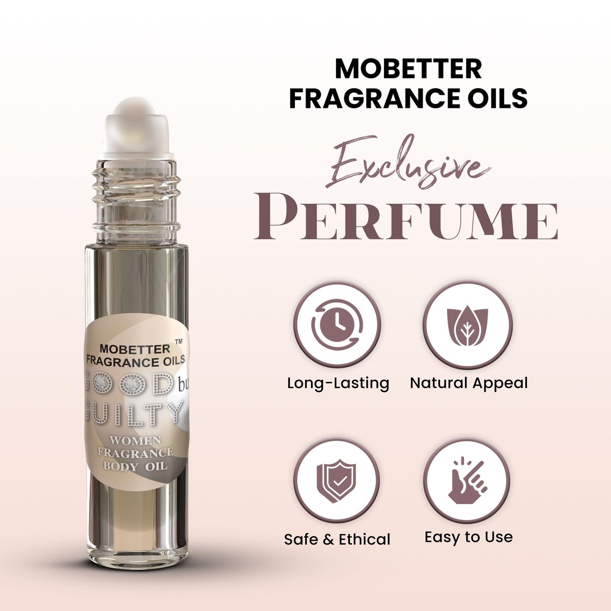 MOBETTER FRAGRANCE OILS Good But Guilty Women Perfume Fragrance Body Oil - 0.33 Fl Oz - görsel 5