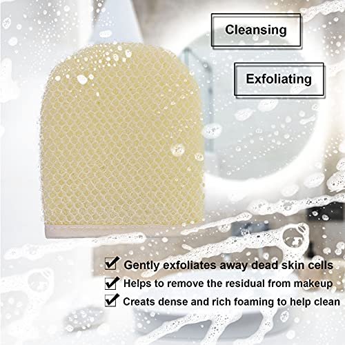 PPHAO Facial Cleansing Sponge - Exfoliating Facial Cleansing Cloths Gloves Mitts - Softweave Exfoliating Washcloths - 6 Pack - görsel 6