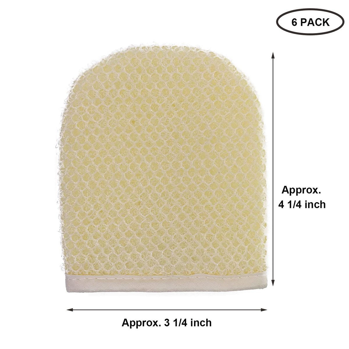 PPHAO Facial Cleansing Sponge - Exfoliating Facial Cleansing Cloths Gloves Mitts - Softweave Exfoliating Washcloths - 6 Pack - görsel 3