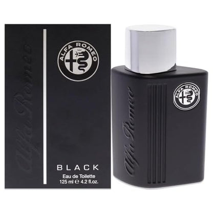 Alfa Romeo Black Men Eau de Toilette Spray, 4.2 oz