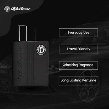 Alfa Romeo Black Men Eau de Toilette Spray, 4.2 oz