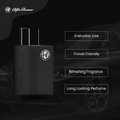 Alfa Romeo Black Men Eau de Toilette Spray, 4.2 oz