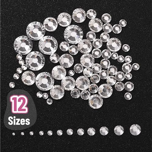 Mr. Pen Clear Flatback Rhinestones 2000 pcs with Pick Up Tweezer & Picking Pen for Crafts, Nail Art, Jewelry Making, DIY Bling Projects - görsel 6