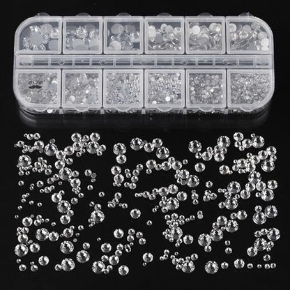 Mr. Pen Clear Flatback Rhinestones 2000 pcs with Pick Up Tweezer & Picking Pen for Crafts, Nail Art, Jewelry Making, DIY Bling Projects
