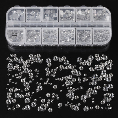 Mr. Pen Clear Flatback Rhinestones 2000 pcs with Pick Up Tweezer & Picking Pen for Crafts, Nail Art, Jewelry Making, DIY Bling Projects