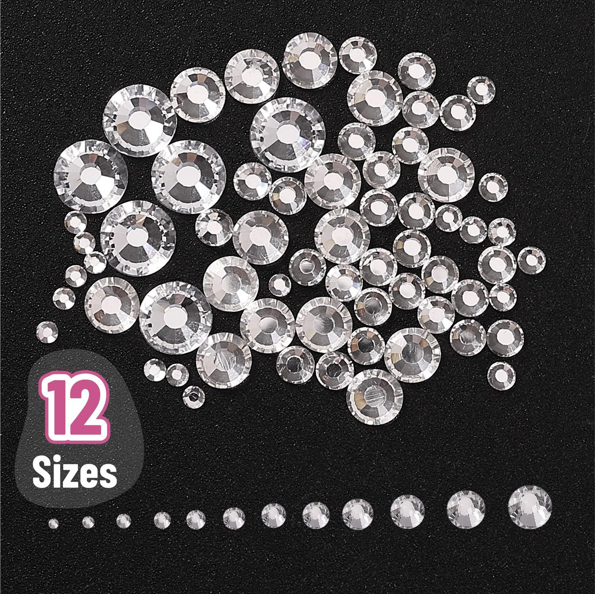 Mr. Pen Clear Flatback Rhinestones 2000 pcs with Pick Up Tweezer & Picking Pen for Crafts, Nail Art, Jewelry Making, DIY Bling Projects - görsel 5