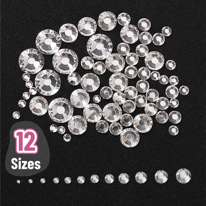 Mr. Pen Clear Flatback Rhinestones 2000 pcs with Pick Up Tweezer & Picking Pen for Crafts, Nail Art, Jewelry Making, DIY Bling Projects