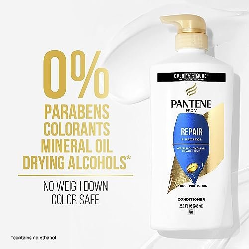 Pantene Repair & Protect Shampoo, Conditioner & Hair Treatment Set for Damaged Hair, Safe for Color-Treated Hair, 3-Pack (17.77 Fl Oz Each) Avelisse