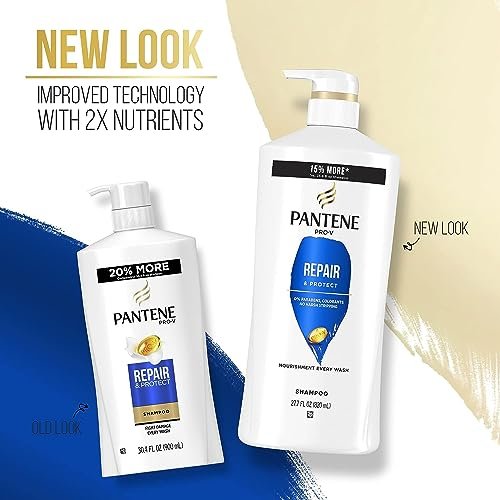 Pantene Repair & Protect Shampoo, Conditioner & Hair Treatment Set for Damaged Hair, Safe for Color-Treated Hair, 3-Pack (17.77 Fl Oz Each) Avelisse