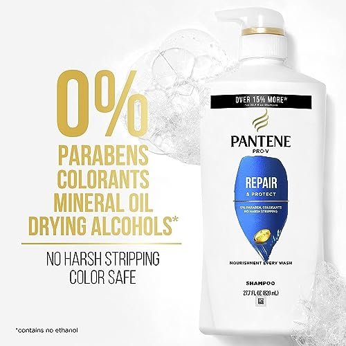 Pantene Repair & Protect Shampoo, Conditioner & Hair Treatment Set for Damaged Hair, Safe for Color-Treated Hair, 3-Pack (17.77 Fl Oz Each) Avelisse