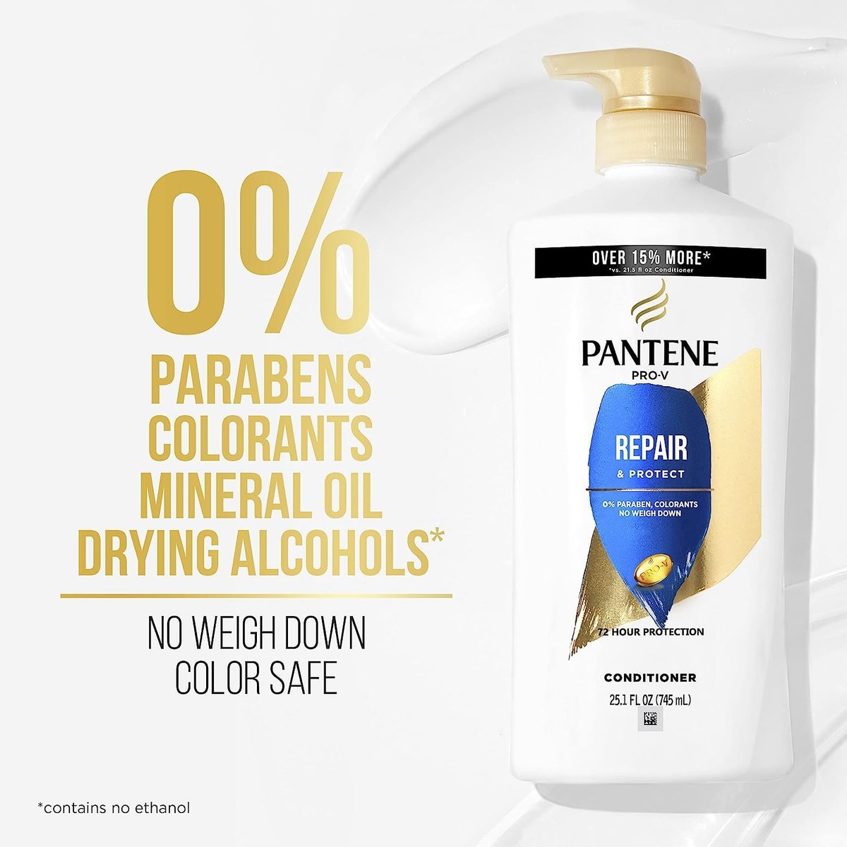 Pantene Repair & Protect Shampoo, Conditioner & Hair Treatment Set for Damaged Hair, Safe for Color-Treated Hair, 3-Pack (17.77 Fl Oz Each) Avelisse