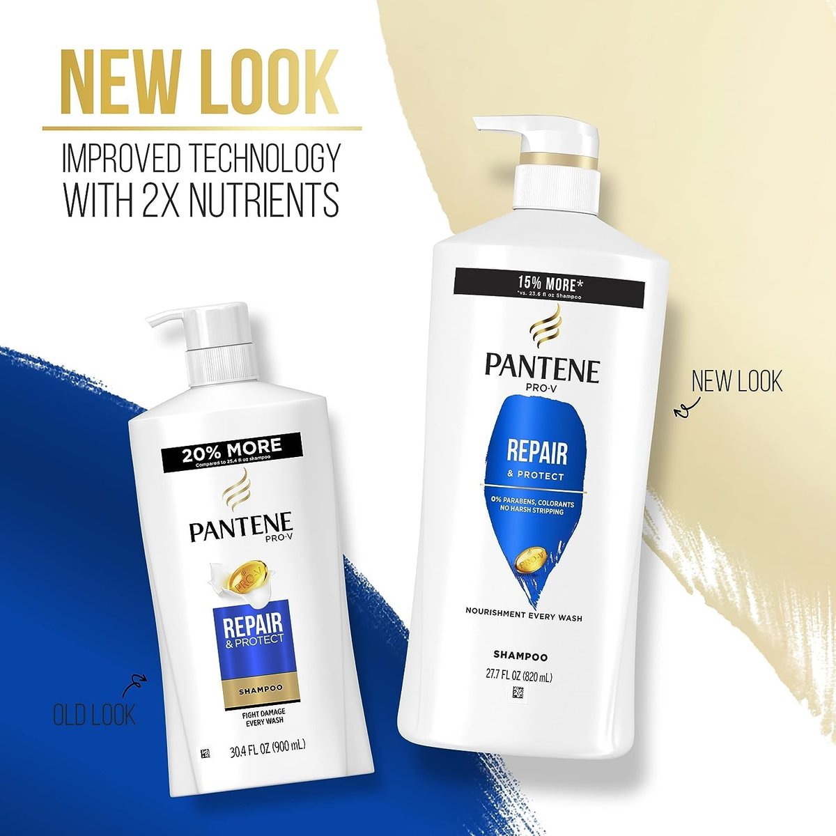 Pantene Repair & Protect Shampoo, Conditioner & Hair Treatment Set for Damaged Hair, Safe for Color-Treated Hair, 3-Pack (17.77 Fl Oz Each) Avelisse