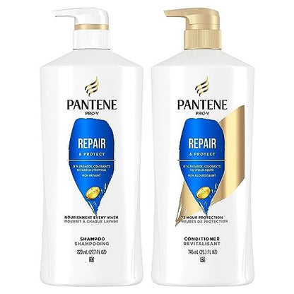 Pantene Repair & Protect Shampoo, Conditioner & Hair Treatment Set for Damaged Hair, Safe for Color-Treated Hair, 3-Pack (17.77 Fl Oz Each) Avelisse