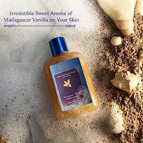 Blue Nectar Vanilla Body Wash & Scrub with Honey – Deep Cleansing, Exfoliation & Anti-Cellulite (8.4 Fl Oz) - görsel 8