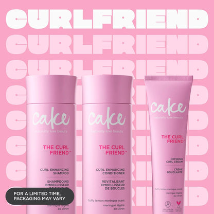Cake Beauty Curl Friend Curl Defining Shampoo, Conditioner & Cream Set – Avocado & Argan Oil for Curly Hair, Anti-Frizz, Cruelty Free & Vegan Avelisse