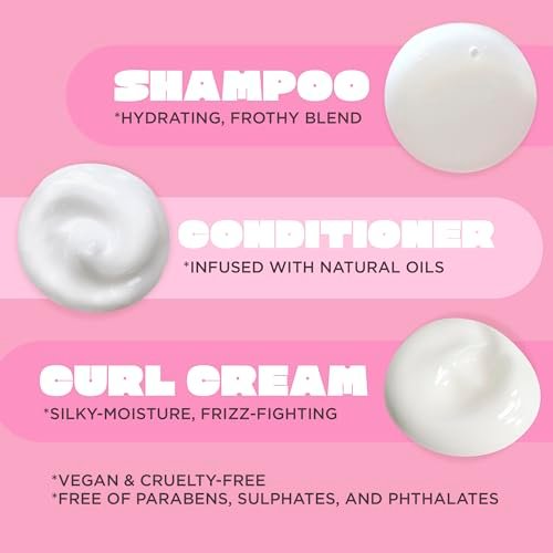 Cake Beauty Curl Friend Curl Defining Shampoo, Conditioner & Cream Set – Avocado & Argan Oil for Curly Hair, Anti-Frizz, Cruelty Free & Vegan Avelisse