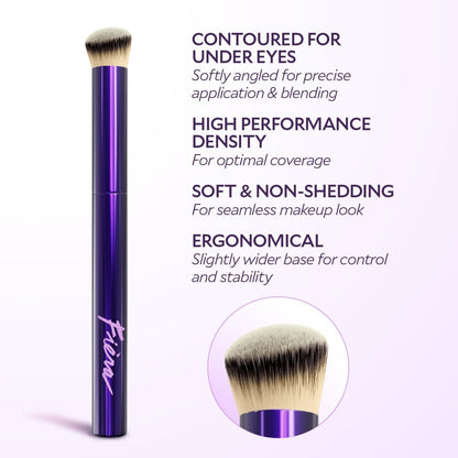 FIÈRA Contoured Concealer Brush for Eyes & Nose – Precise Blending Makeup Brush for Flawless Coverage – Soft, Non-Shedding, Cruelty-Free Brush for Spot Concealing & Hard-to-Reach Areas