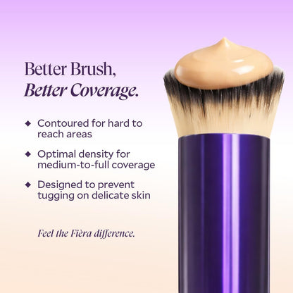 FIÈRA Contoured Concealer Brush for Eyes & Nose – Precise Blending Makeup Brush for Flawless Coverage – Soft, Non-Shedding, Cruelty-Free Brush for Spot Concealing & Hard-to-Reach Areas