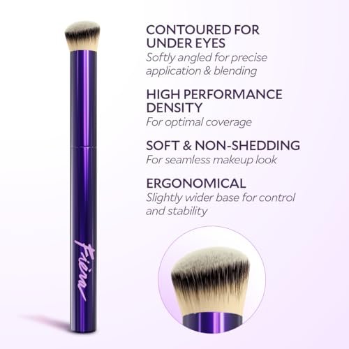 FIÈRA Contoured Concealer Brush for Eyes & Nose – Precise Blending Makeup Brush for Flawless Coverage – Soft, Non-Shedding, Cruelty-Free Brush for Spot Concealing & Hard-to-Reach Areas - görsel 4