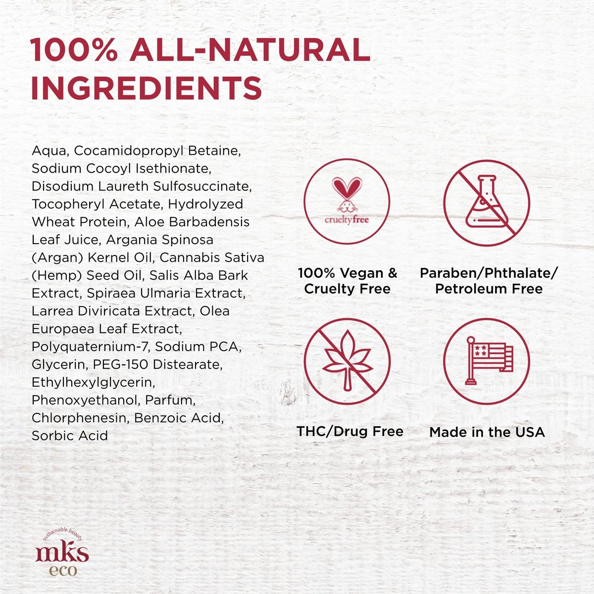 MKS eco Nourish Shampoo, Original Scent - 25 fl oz - Cleanses, Strengthens & Repairs Fine, Color Treated Hair - Moroccan Argan Oil & Hemp Seed Oil - Vegan, Cruelty Free - görsel 11