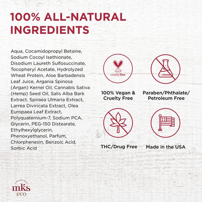 MKS eco Nourish Shampoo, Original Scent - 25 fl oz - Cleanses, Strengthens & Repairs Fine, Color Treated Hair - Moroccan Argan Oil & Hemp Seed Oil - Vegan, Cruelty Free