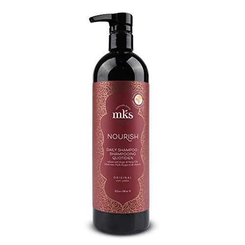 MKS eco Nourish Shampoo, Original Scent - 25 fl oz - Cleanses, Strengthens & Repairs Fine, Color Treated Hair - Moroccan Argan Oil & Hemp Seed Oil - Vegan, Cruelty Free - görsel 2