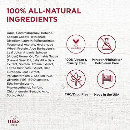 MKS eco Nourish Shampoo, Original Scent - 25 fl oz - Cleanses, Strengthens & Repairs Fine, Color Treated Hair - Moroccan Argan Oil & Hemp Seed Oil - Vegan, Cruelty Free