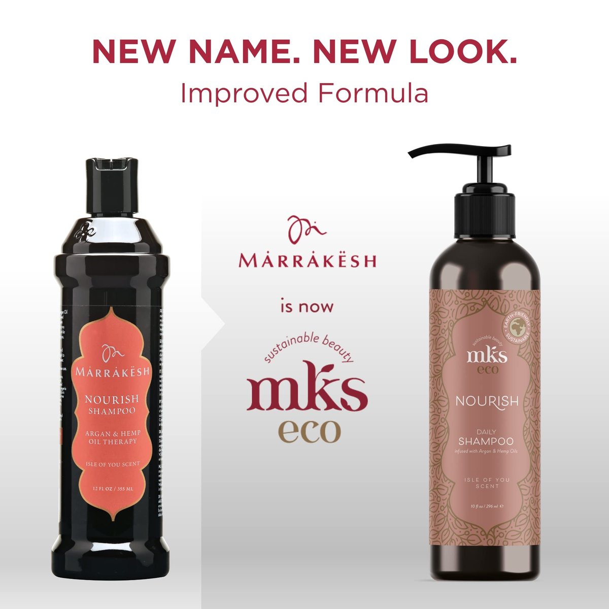 MKS eco Nourish Shampoo, Isle of You - 10 fl oz - Cleanses, Strengthens & Repairs Fine, Color-Treated Hair - Moroccan Argan Oil & Hemp Seed Oil - Vegan, Cruelty-Free - görsel 3