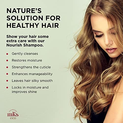 MKS eco Nourish Shampoo, Isle of You - 10 fl oz - Cleanses, Strengthens & Repairs Fine, Color-Treated Hair - Moroccan Argan Oil & Hemp Seed Oil - Vegan, Cruelty-Free - görsel 6