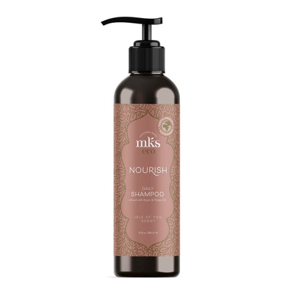 MKS eco Nourish Shampoo, Isle of You - 10 fl oz - Cleanses, Strengthens & Repairs Fine, Color-Treated Hair - Moroccan Argan Oil & Hemp Seed Oil - Vegan, Cruelty-Free